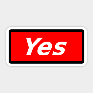 Yes Sticker